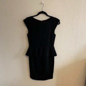 Alice + Olivia Employed Black Peplum Dress Size 6